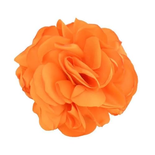 XPJYUA Hochzeit Corsage Frauen Blume Brosche Stoff Revers Pin Elegante Tuch Corsage Handgemachte Boutonnieres Kunst Hochzeit Partei Schmuck Geschenk(Orange) von XPJYUA