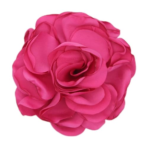 XPJYUA Hochzeit Corsage Frauen Blume Brosche Stoff Revers Pin Elegante Tuch Corsage Handgemachte Boutonnieres Kunst Hochzeit Partei Schmuck Geschenk(Red) von XPJYUA