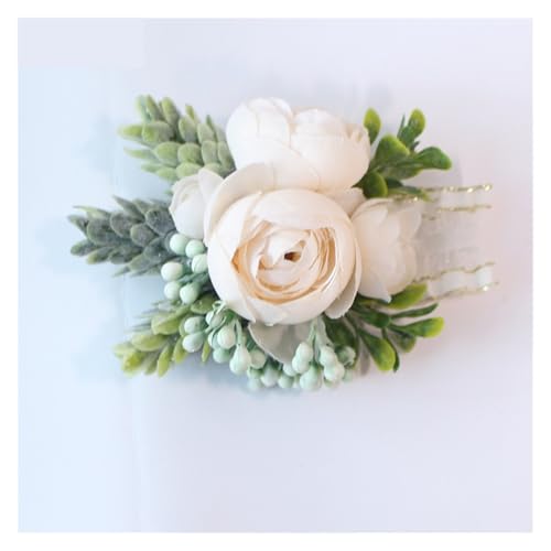 XPJYUA Hochzeit Corsage Rose Bud Handgelenk Corsage Hand Blume Mann Boutonniere Künstliche Rose Seide Handgelenk Armband Brautjungfer Hochzeit Prom Brosche(Wrist Flower-F) von XPJYUA