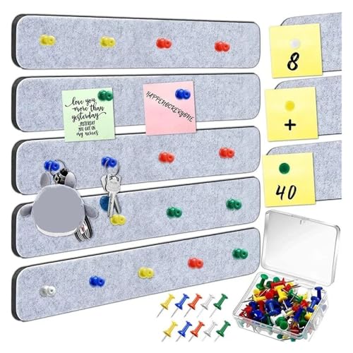 XPJYUA Pinnwand 5 stücke Nachricht Bereich Bord Filz Brief Bulletin Board Notizblock, Message Board, memo Pad, Hinweis Streifen(Gray) von XPJYUA