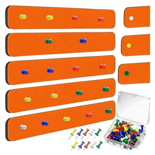 XPJYUA Pinnwand 5 stücke Nachricht Bereich Bord Filz Brief Bulletin Board Notizblock, Message Board, memo Pad, Hinweis Streifen(Orange) von XPJYUA