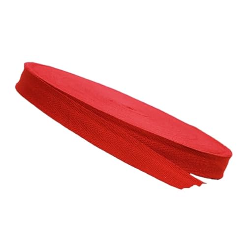 XPJYUA Schrägband Baumwolle 10 Meter 10 mm/15 mm/20 mm Baumwollband, Haarschleife, Party-Dekoration, DIY, Nähen, Basteln(Red,10mm 10meters) von XPJYUA