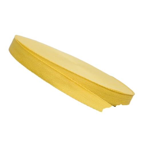 XPJYUA Schrägband Baumwolle 10 Meter 10 mm/15 mm/20 mm Baumwollband, Haarschleife, Party-Dekoration, DIY, Nähen, Basteln(Yellow,10mm 10meters) von XPJYUA