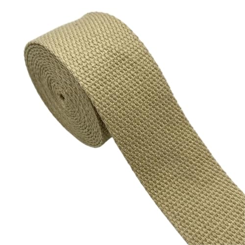 XPJYUA Schrägband Baumwolle 2 Yards 25 mm 30 mm 38 mm Baumwoll-Gurtband, Canvas-Baumwollband for Rucksack-Umreifungstaschen, Basteln, DIY-Gürteltaschen-Zubehör(04,25mm 2yards) von XPJYUA