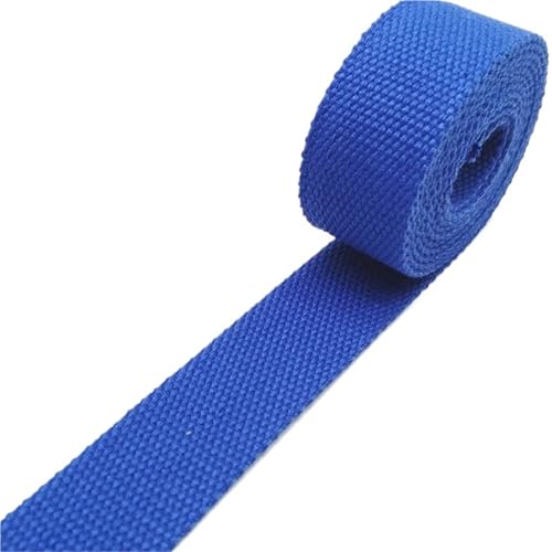 XPJYUA Schrägband Baumwolle 2 Yards 32 mm Canvas-Band, Gürteltaschenverdickung (2 mm), Baumwollgurtband, Nylon-Rucksack-Umreifung, Nähzubehör(Blue) von XPJYUA