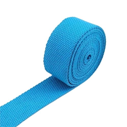 XPJYUA Schrägband Baumwolle 3 Meter 20–38 mm 2 mm Baumwoll-Gurtband, Rucksack-Gürtelband, Polyester-Band, Gurte, Gepäck, Schrägband, DIY-Zubehör(14Blue,38mm) von XPJYUA