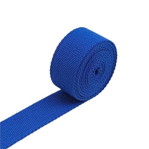 XPJYUA Schrägband Baumwolle 3 Meter 20–38 mm 2 mm Baumwoll-Gurtband, Rucksack-Gürtelband, Polyester-Band, Gurte, Gepäck, Schrägband, DIY-Zubehör(16Blue,38mm) von XPJYUA