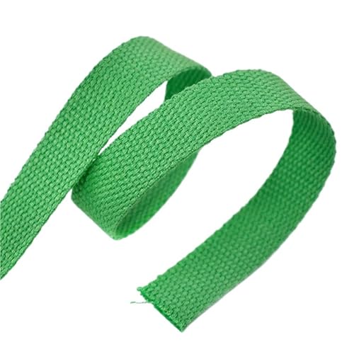 XPJYUA Schrägband Baumwolle 3 Meter 20–50 mm 1,3 mm Dickes Baumwollgewebe, Taschengurt, Kleidungsstück, Leinwand, Gurtband, Dekorationsband for Nähen(Light Green,20mm) von XPJYUA