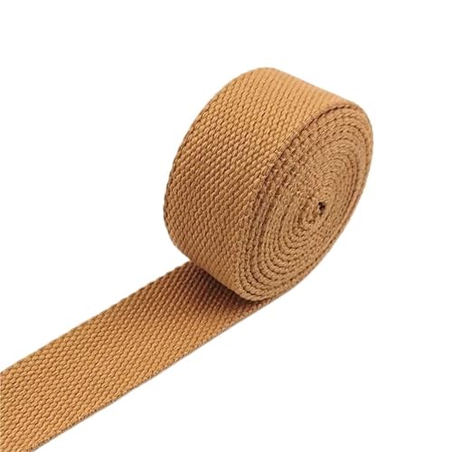 XPJYUA Schrägband Baumwolle 5 Meter 25 mm Breite 2 mm Dickes Canvas-Baumwollband Textil-Gurtband for Taschen, Riemen, Gürtel, Nähen, DIY-Bastelzubehör(8) von XPJYUA