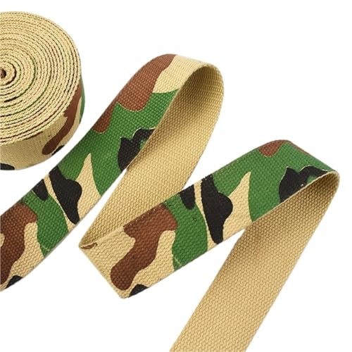 XPJYUA Schrägband Baumwolle 5 Yards 25/30/38mm Polyester Baumwolle Gurtband Bänder Tasche Schultergurt Kleidungsstück Band Gürtel Kragen Stoff DIY Nähzubehör(06-38mm) von XPJYUA