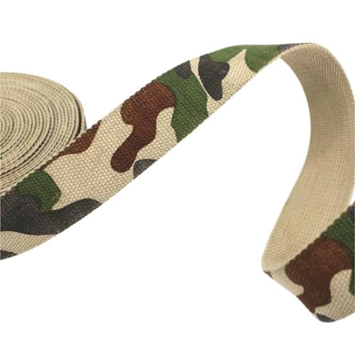 XPJYUA Schrägband Baumwolle 5 Yards 25/30/38mm Polyester Baumwolle Gurtband Bänder Tasche Schultergurt Kleidungsstück Band Gürtel Kragen Stoff DIY Nähzubehör(08-38mm) von XPJYUA