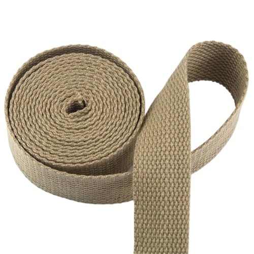 XPJYUA Schrägband Baumwolle 5M Baumwolle Gurtband Canvas Band for Rucksack Umreifung Taschen Handwerk DIY Gürtel Tasche Hund Zubehör 50MM 38MM 30MM 25MM 20MM(22,32MM) von XPJYUA