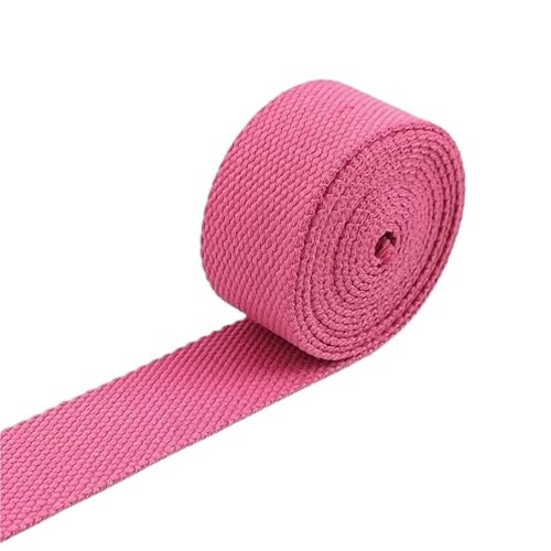 XPJYUA Schrägband Baumwolle 8 Meter 20–50 mm 2 mm Dicke Baumwoll-Gurtbänder, Canvas-Gurtbänder, Band for Nähen, Kleidung, Gürtel, DIY, Taschen, Riemen, Band, Zubehör(01Pink,20mm) von XPJYUA