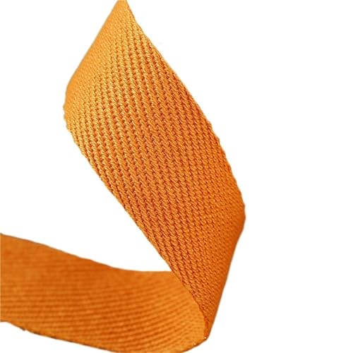 XPJYUA Schrägband Baumwolle Twill-Baumwoll-Leinenband, 38 mm, 25 mm, 10 mm, 1 Zoll, 1-1/2 Zoll, handgefertigtes Klebeband, DIY-Haarschleifen-Zubehör, Verpackungsgurtband, 10 Yards(Orange,10mm) von XPJYUA