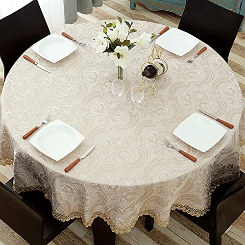 XQLSRJ Elegant und luxuriös Küchen- Tischtuch Modern Rundtisch Tuch Ideal für 4-6 Platzeinstellungen Hochzeit Restaurant Party Tisch Cove, 3 Farben von XQLSRJ