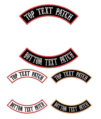 XREMB Individuell bestickte Motorrad-Patches, 2 Stück, personalisierte Stickerei, Rocker-Flicken für Reiter, Motorrad-Patches zum Aufnähen oder Aufbügeln für Jacken (2 Stück) von XREMB