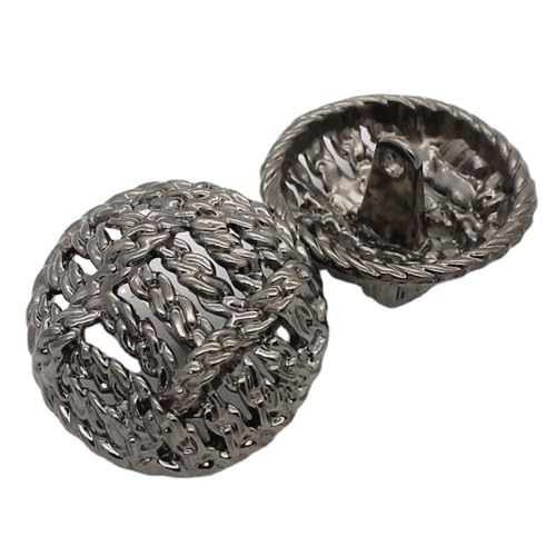 XSXSX Knöpfe, Druckknöpfe, 20 Stück Metall-Hohlknöpfe mit Schaft, runde Knöpfe for Kleidung, Strickjacken, Mäntel, Bastelprojekte, Schwarz, 18 mm(Black,15mm) von XSXSX