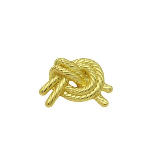 XSXSX Knöpfe, Druckknöpfe, 20 Stück geknotete Metallknöpfe mit Schaft, modische Nähknöpfe for Damen- oder Herrenkleidung, Strickjacken, Mäntel, Bastelprojekte, 23 mm(Golden,18mm) von XSXSX