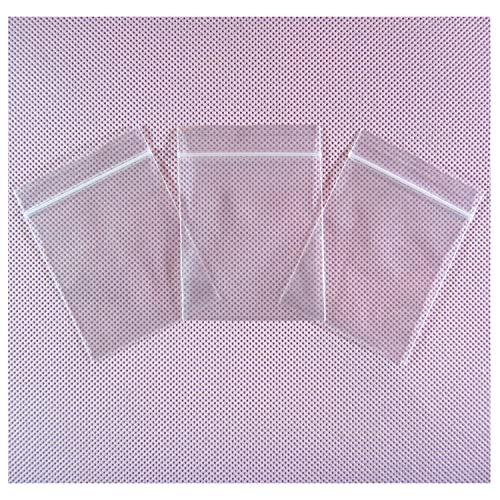 XSY Zip Druckverschlussbeutel 1000 Stück äußere Größe 60mm x 80mm Dicke 50 Mikron Plastiktüten Beutel Reißverschluss Wiederverschließbaren Tütchen für Packung von XSY