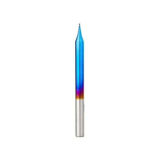 Hartmetallfräser R0.1-R0.5 Mikrofräser mit zwei Flöten for Holzkugelkopffräser CNC-Maschinenfräser Fräswerkzeug(1 pc,R0.2xD4x0.8x50L) von XTINKOPW