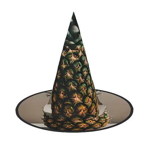 XTYGETY Ananas-Malerei, Halloween-Hexenhüte, einzigartig, tragbar, Party-Kopfschmuck, Hexendekoration, festliche Kopfbedeckung von XTYGETY