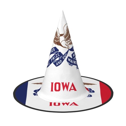 XTYGETY Iowa Hexenhüte mit Staatsflagge, einzigartig, tragbar, Party-Kopfschmuck, Hexendekoration, festliche Kopfbedeckung von XTYGETY