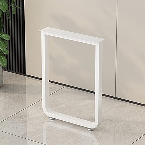 XUAN 70 cm Tischkufen Möbelfüße Tischbeine Metall Tischgestell Modern Möbelbein Rechteckige Tischuntergestell Schwarz/weiß/Gold Esstisch Beine (Color : White, Size : 40 * 70cm) von XUAN