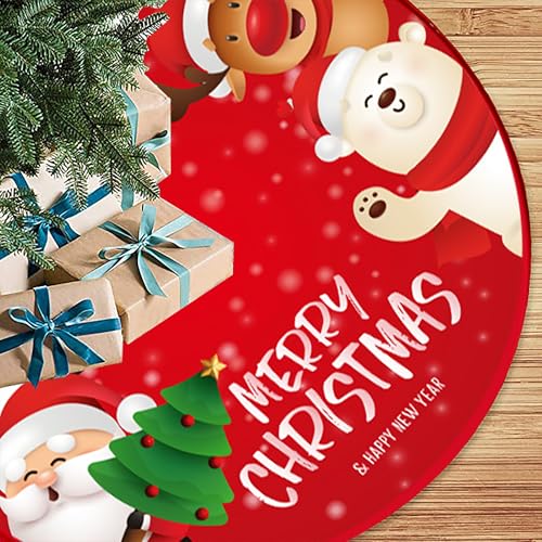 XUBX Weihnachtsbaum Rock 90 cm Durchmesser, Dick, Rund Teppich Deko für Weihnachten, Drinnen, Draußen, Urlaub, Party, Zuhause, Baumschmuck XUBX Weihnachtsbaum Rock 90 cm Durchmesser, Dick, Rund Teppich Deko für Weihnachten, Drinnen, Draußen, Urlaub, Party, Zuhause, Baumschmuck von XUBX