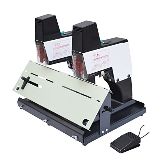 XUCS Elektrischer Doppelkopf-Hefter, A3 Hochleistungs-Bindemaschine, Flach-/Sattelhefter, Reithefter, Stärke 40 Blatt, Für Büro Und Zuhause, Schwarz von XUCS