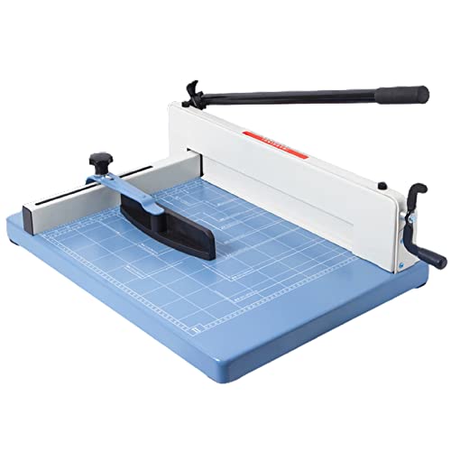 XUCS Papierschneider, robust, A3/A4, Schneidemaschine mit Sicherheitsschutz, klare Schneidführungsraster, Metallbasis, für Fabrik, Schule, Bürozubehör von XUCS