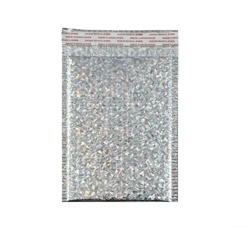 Luftpolstertaschen 100 Pcs Gift Envelopes Bags for Packaging Bubble Mailers Padded Envelopes Waterproof Packaging Bags Thicken Postage Bag Selbstklebende Gepolsterte Versandtaschen(Silvery,13*15cm) von XUCZHAI