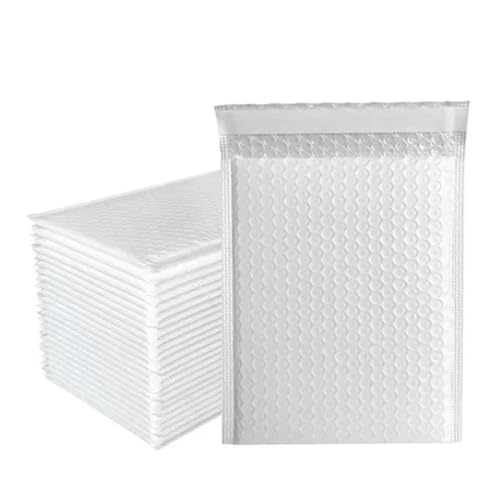 Luftpolstertaschen 100Pcs Delivery Package Packaging Bubble Envelope Packing Bag Small Business Supplies Envelopes Shipping Packages Mailer Selbstklebende Gepolsterte Versandtaschen(White,13*15cm) von XUCZHAI