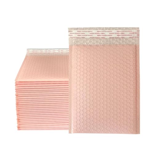 Luftpolstertaschen 50Pcs Bubble Mailers Padded Envelopes Bulk Bubble Lined Wrap Polymailer Bags for Shipping Packaging Maile Self Seal Selbstklebende Gepolsterte Versandtaschen(Light pink-50pcs,15*18c von XUCZHAI