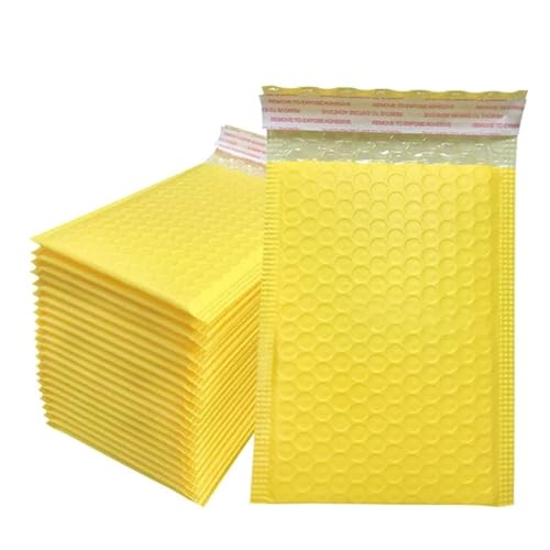 Luftpolstertaschen 50Pcs Bubble Mailers Padded Envelopes Bulk Bubble Lined Wrap Polymailer Bags for Shipping Packaging Maile Self Seal Selbstklebende Gepolsterte Versandtaschen(Yellow-50pcs,11*15cm) von XUCZHAI