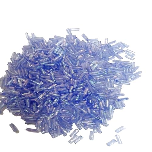 Rohrperlen 300 Stücke/13500 Stücke Röhrenperle 2x6mm Twist Glasperlen Helical Seedbeads for DIY Armband Schmuck Kleidherstellung Kleidungsstücke Zubehör FüR Diy Schmuckherstellung(Light blue39,300pcs) von XUCZHAI