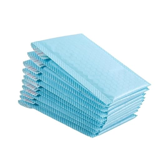 XUCZHAI Luftpolstertaschen 10Pcs Blue Bubble Bags Foam Self Seal Envelope Bag Waterproof Mailers Padded Shipping Bags Gift Packaging Supplies Selbstklebende Gepolsterte Versandtaschen von XUCZHAI