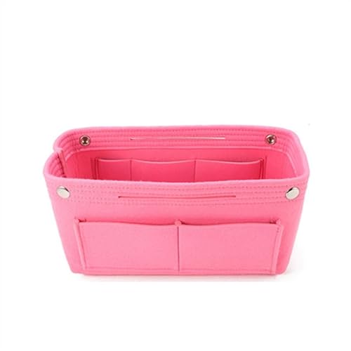 XUCZHAI Multi-Pocket Felt Insert Bag Makeup Handbag Organizer Travel Inner Purse Portable Cosmetic Bags Storage Tote Make Up Storage Bag. FüR GeldböRsen(Pink) von XUCZHAI