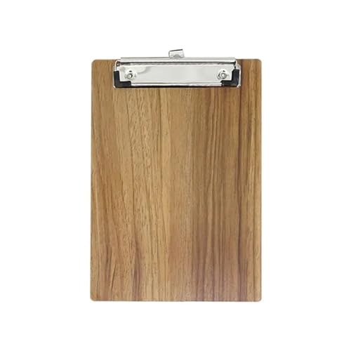 XUCZHAI Zwischenablage Dokumentenhalter, Klemmbrett, Datei, Hartfaserplatte mit Batterieclip, tragbar, A4, A5, Holz, for Schreiben, Klemmbrett, Datei, Hartfaserplatte(68TA5AC1102442-A4-BN) von XUCZHAI