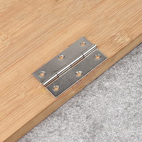 XUENNUI 20 Stück Türverbinder-Zubehör, langlebige Möbel, Zuhause, 6 Befestigungslöcher, Edelstahl-Scharniere, Fenster, Schrank, Schmuckschatulle, Scharniere(Non-Standard 3 inches) von XUENNUI