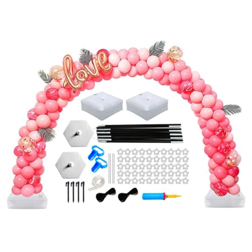 Ballon Arch Stand Kit Wasserfüllbar Ballon Girlande Basis 15 Knoten Ballon Bogenrahmen für Party Dekoration Versorgung 67pcs Luftballons von XUEYEGONGJI