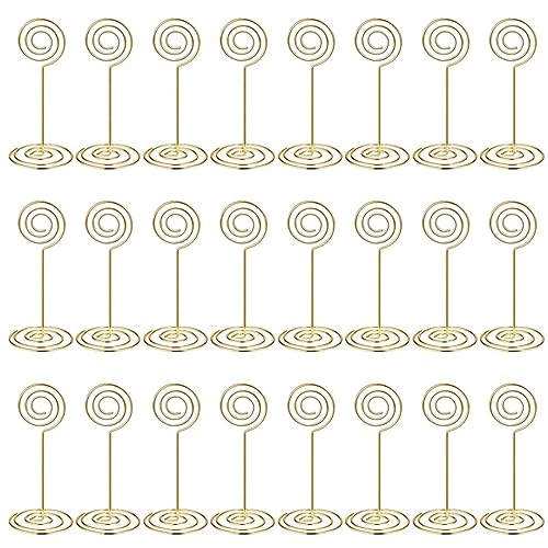 Place -Kartenhalter Hochzeitstisch Name Nummer Halter Tischkarte Halter Notfotohalter für Hochzeit, Party, Geburtstag (Gold) 24 Pack von XUEYEGONGJI