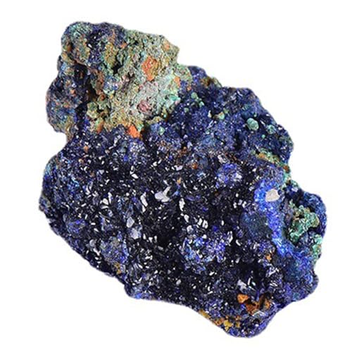 XUEYEGONGJI 1pcs natürliche Azurit Malachitkristall Mineralprobe, Malachitstein unregelmäßiger raues Malachit -Mineralprobe Originalformheilung Kristall Erleichterung mit Geschenkbox, Malachit von XUEYEGONGJI