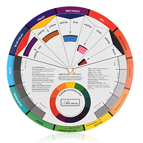 XUEYEGONGJI Farbrad, chromatischer Farbenkreis, Farbradpapiermischkarte, chromatische Kreisführung Vorräte, Make -up -Mischplatine -Diagramm, gemischte Guide Mixfarben von XUEYEGONGJI