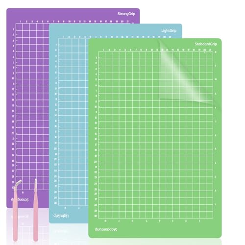 Schneidematte für Cricut Joy Xtra 8,5 x 12 Zoll/21.6 x 30.5 cm Cricut Joy Schneidematte, 3 Stück Ersatzkleber Klebrige Schneidematten, Rutschfester Schneidematten für Cricut Joy Zubehör von XUHN