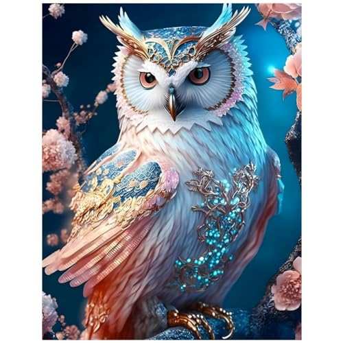 XUIIOSOOKP Diamond Painting Erwachsene, 5D Diamond Painting, DIY Diamant Painting Bilder, Baum Diamant Malerei Stickerei Set für Zuhause Wanddekorationen - 30x40cm/Eule von XUIIOSOOKP