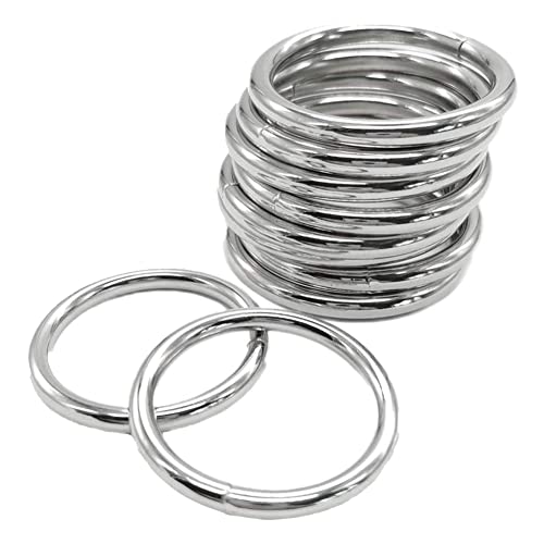 XUJIAN Makramee-Ringe aus Metall, 5,1 cm, für Makramee-Pflanzenbügel, Makramee-Set, 10 Stück, O-Schnallen aus Metall, für Makramee-Handwerksring von XUJIAN