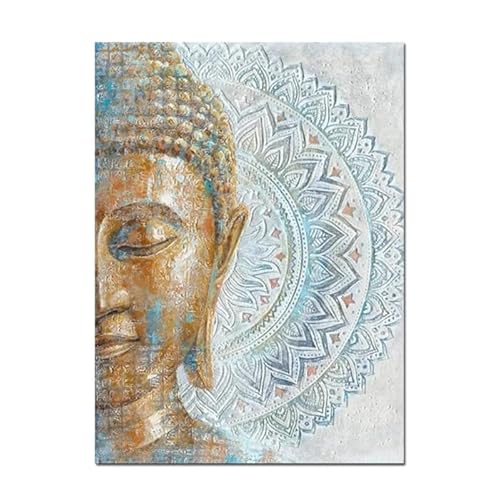 Kreuzstich Stickpackungen Vorgedruckt 11CT DIY Stickpackung Set-Buddha-Statue, 40x50cm(Rahmenlos) von XUKERA co.,ltd