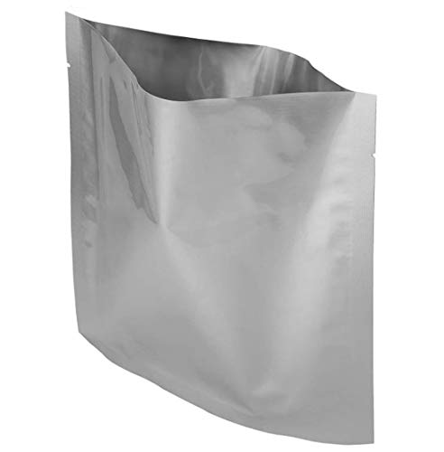 100 Stück 10 x 15 cm silberfarbene Vakuumversiegelung Lebensmittelqualität Aluminiumfolie Beutel verdickte lichtdichte Beutel Lebensmittelaufbewahrung Vakuumverpackungsbeutel für Süßigkeiten von XUMIN