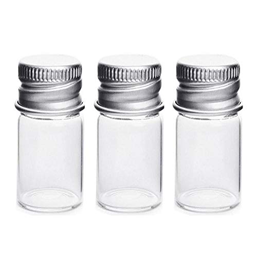12PCS 30 ml Mini-leere Klarglas Wunschflasche mit Aluminium-Schraubverschluss Deckel für Süßigkeiten Gesundheit Produkt Probe Glas Fläschchen Halter Kosmetik Behälter von XUMIN