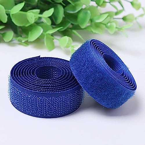 Klettband zum nähen 2 Paar Klett-Nähband, nicht klebendes Nähband, Nylonverschlüsse für Couchkissen, Gitarrenpedal, Kabelmanagement und Bastelprojekte-Blue||2cm*1m von XUSHIQMG